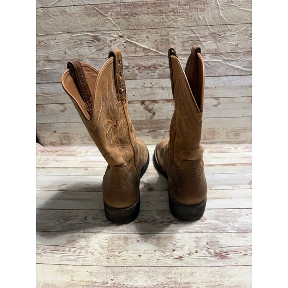 Ariat Cowboy Boots Brown Leather Western Men\'s Size 9.5B Style 16705